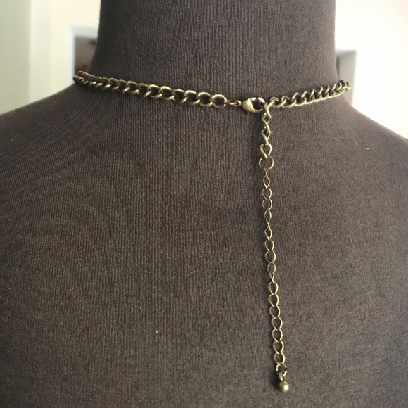 Brass Tone Aztec Necklace - Picture 5 of 5
